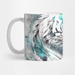 Tiger Portrait Animal Painting Wildlife Outdoors Adventure Mug